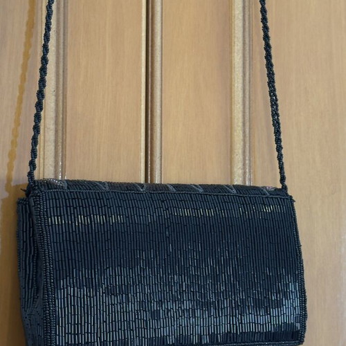 Vintage crossbody bag, black