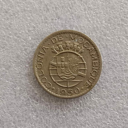 Mozambique 1 Escudo Coin 1950 used