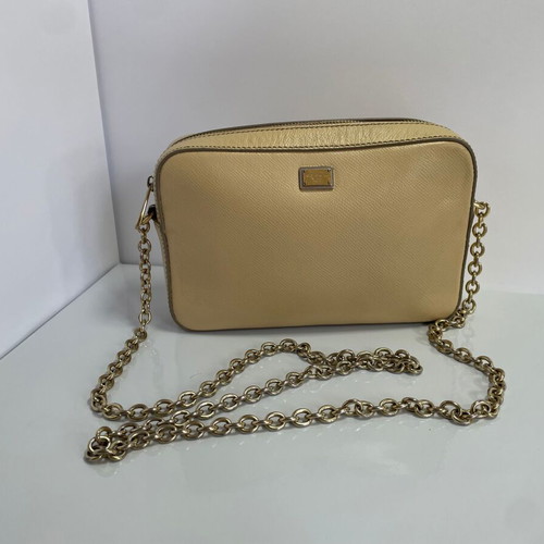 Dolce & Gabbana leather crossbody bag used, beige
