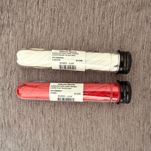 Venimo shoelaces new, 2 pairs white and red
