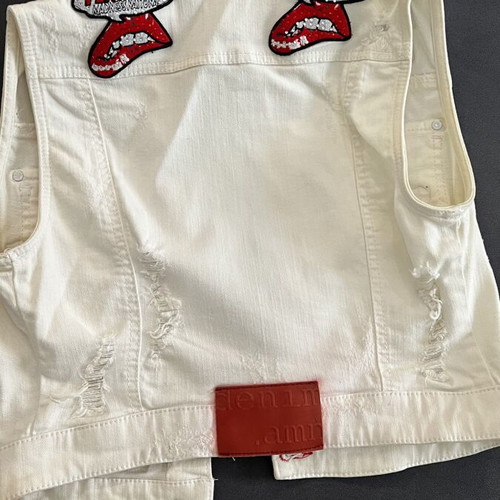 Stylish vest like new, white, size M