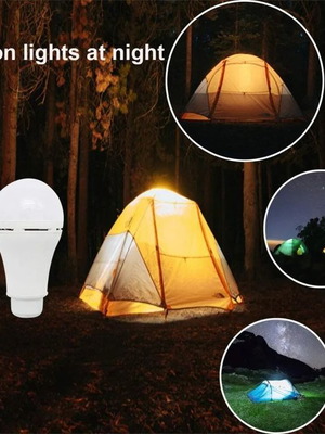 Led bulb with solar panel 3W new