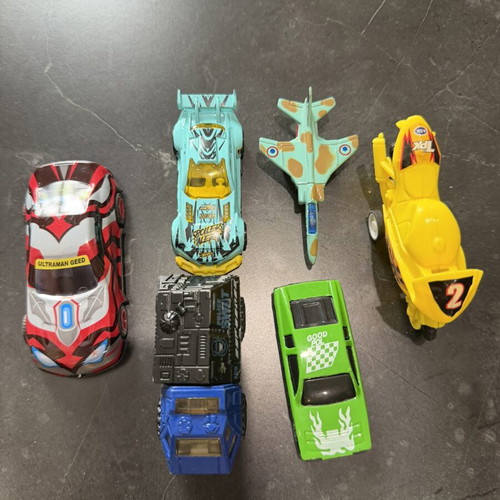 Toy cars set, all together