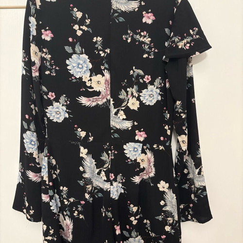 Bershka floral dark blue one-piece shorts used size M