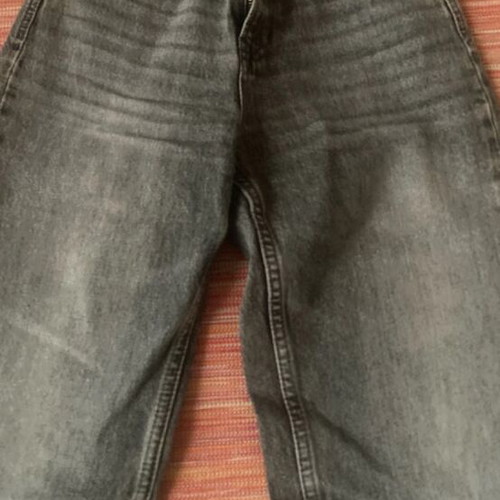 Stradivarius dark grey wide leg jeans, size XXS