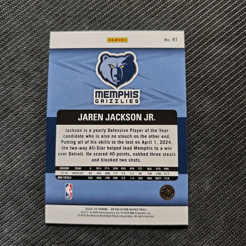 Jaren Jackson Jr. Revolution NBA 24/25 base card new