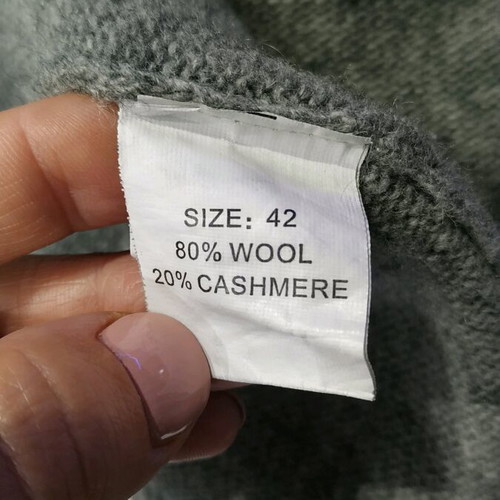 Wool dress used 80% wool 20% cashmere gray size M-L Massimo Rebecchi