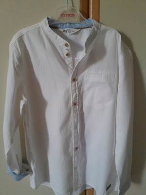 Πουκάμισο αγοριού 9-10 χρονών άσπρο H&M σε άριστη κατάσταση