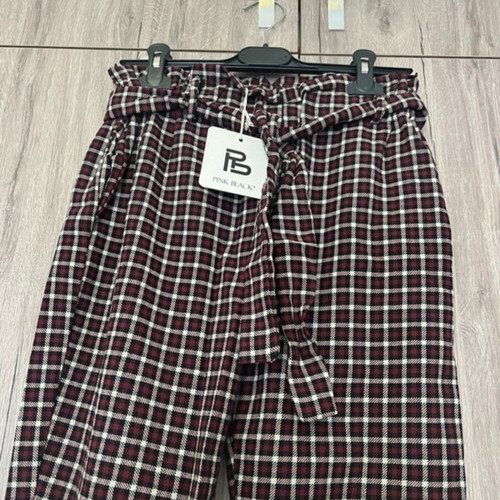Checked pants new, unworn, one size, black