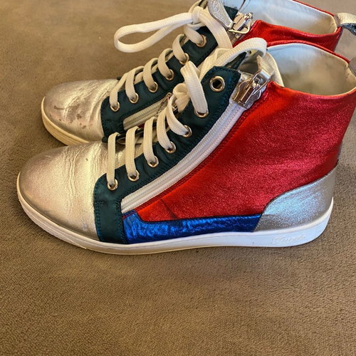 Gucci παιδικά μποτάκια δερμάτινα με φερμουάρ μεταχειρισμένα, πολύ μαλακά και άνετα