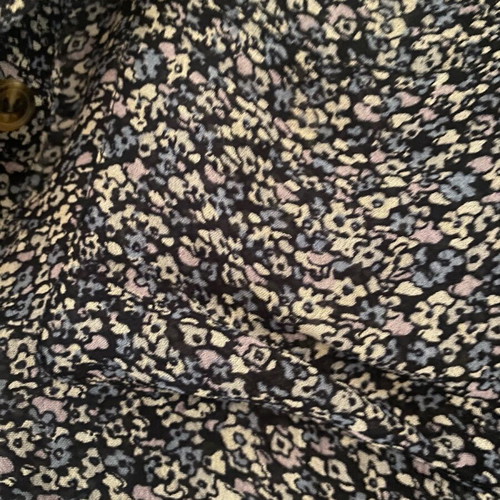GANNI shirt semi-sheer floral size 36 like new, blue