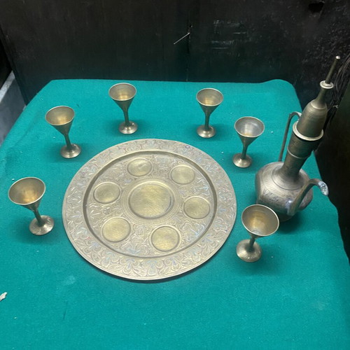 Brass Oriental Coffee Set like new