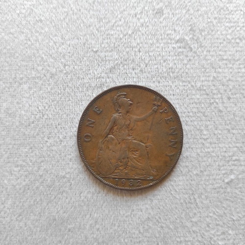 United Kingdom 1 Penny 1932 George V coin used