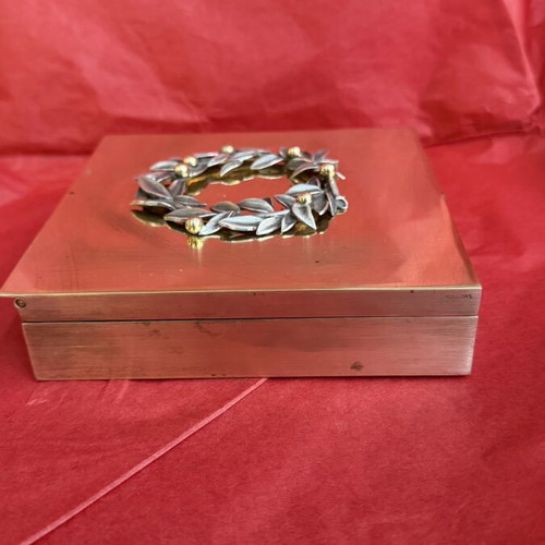 Zolotas brass box used, 13x13x3 cm
