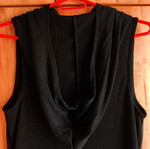 Gothic semi see through black cult maxi knit dress with hood new, H&M, size S
