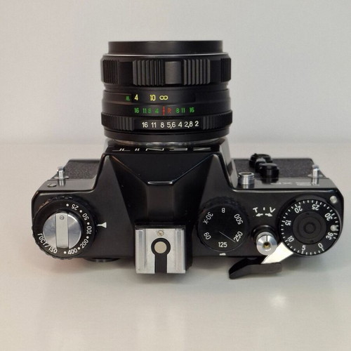 Zenit 12XP analog SLR camera with Helios-44M-4 58mm lens and carrying case