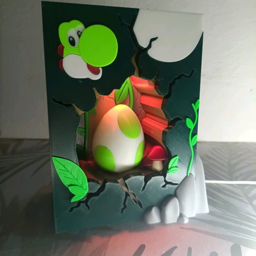 Yoshi RGB Lamp like new, retro gaming decoration