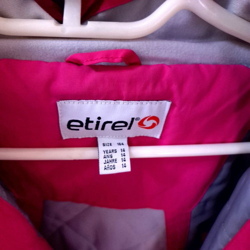Etirel jacket with detachable hood pink like new S/M