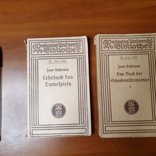 Two chess books by Jean Dufresne, early 20th century