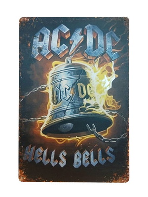 AC/DC Hells Bells metal wall decoration new, 30x20 cm