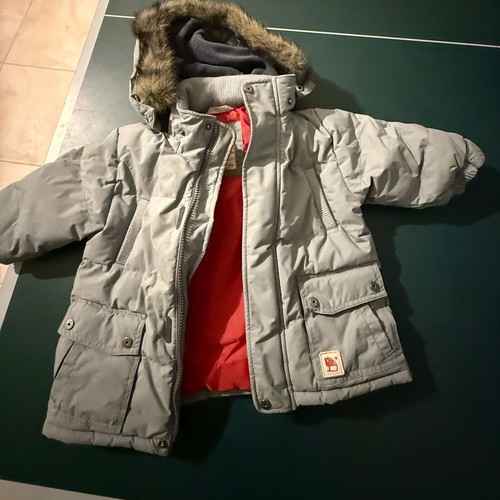 Timberland Kids Jacket With Hood Like New, Size 18M-86, Gray