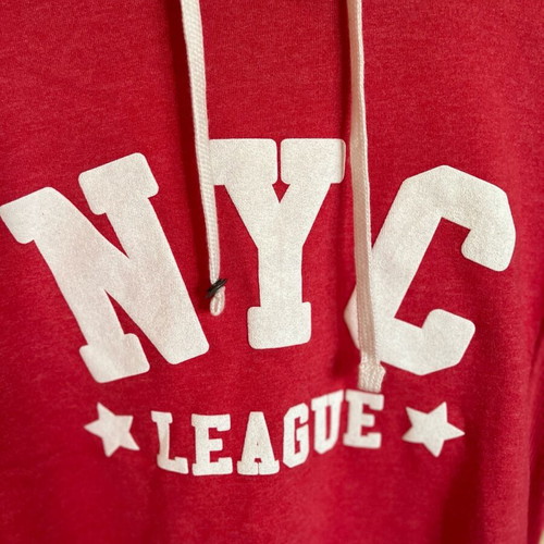 NYC quilted pink sweatshirt new, size S