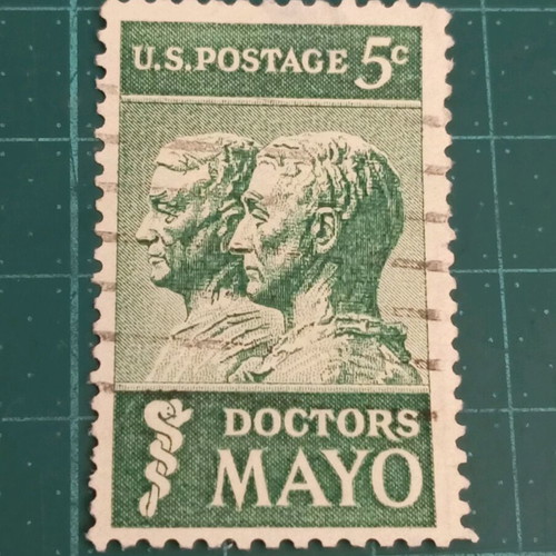 United States stamp 1964 doctors William and Charles Mayo like new