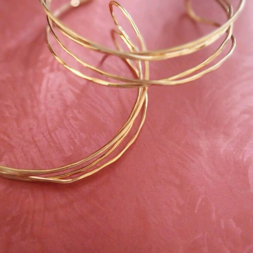 Jewelry used, pack with 3 necklaces, large hoops and bracelet set