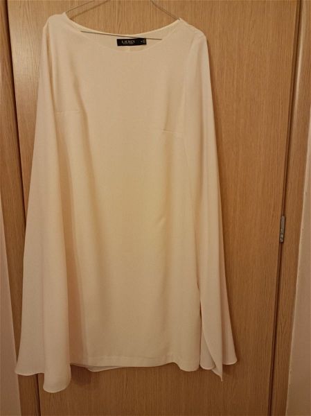  Lauren Ralph Lauren Georgette Cape Cocktail Dress Size 12, UK 16 - entelos kenourgio
