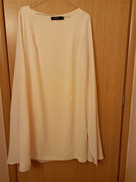 Lauren Ralph Lauren Georgette Cape Cocktail Dress Size 12, UK 16 - entelos kenourgio