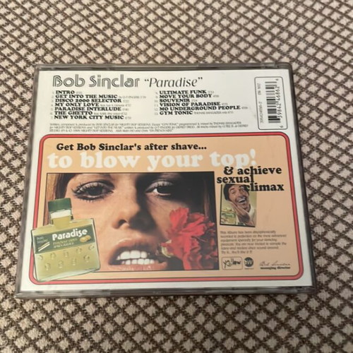 Bob Sinclar Paradise Music CD like new, electronic