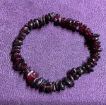 Garnet elastic bracelet with authentic precious stone