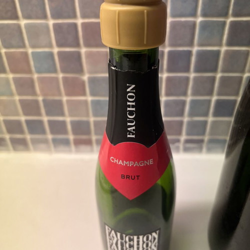 Fauchon Champagne bottles used, empty