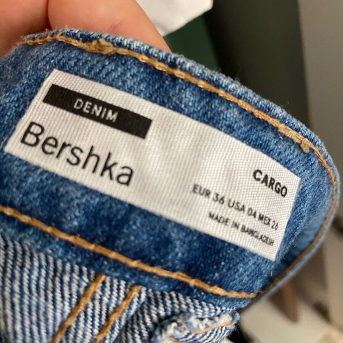 Bershka Cargo Jeans like new women's size 36 blue