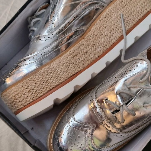 Oxford shoes new size 39 silver