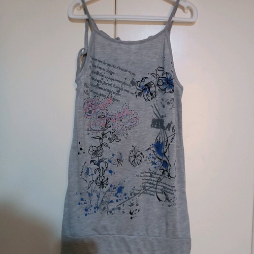 Gray blouse with beads like new, size S