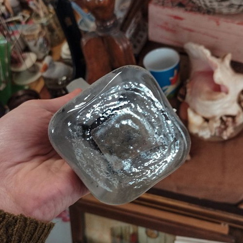 Set of two gray decorative glass vases like new