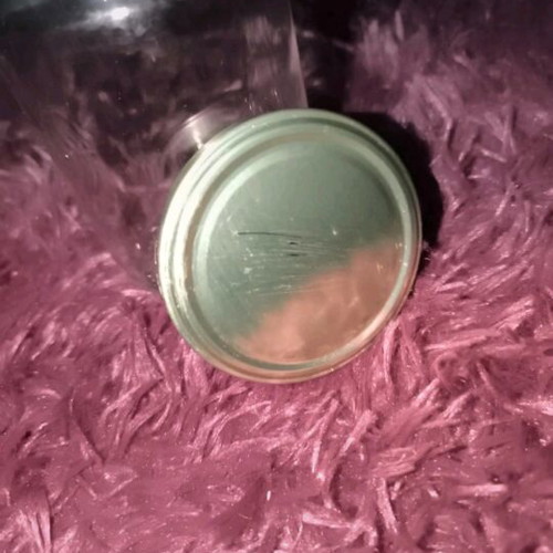 Glass cylindrical jar 720ml used with metal screw lid