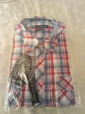 Williams men's short-sleeve shirt new, size Large