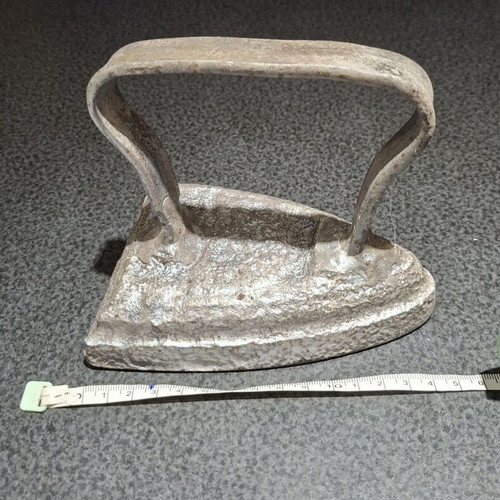Cast Iron Sad Iron vintage decorative, used