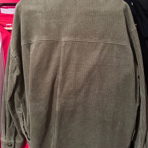 Women's corduroy shirt jacket Atlantis green, like new, small