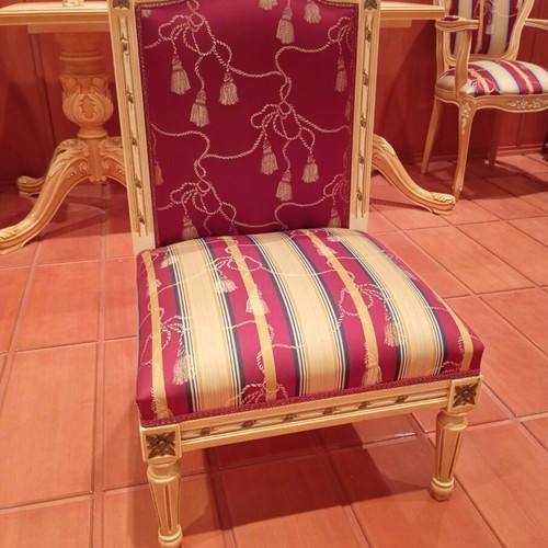 Set of 6 handmade neoclassical seats like new