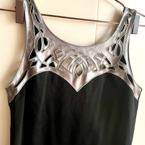 Miss Selfridge Little Black Dress Medium-Large like new with silver bust