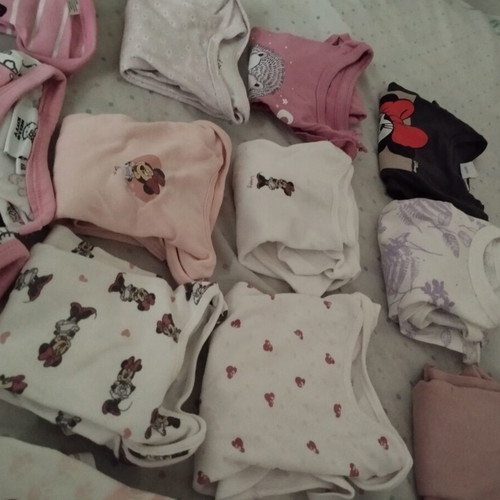 Set of 17 baby girl long-sleeve bodysuits, Disney, 3-6 months, 68 cm