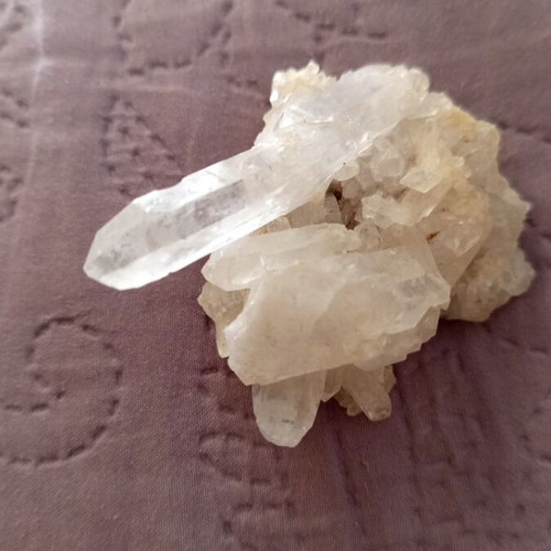 Natural White Quartz Crystal raw, incredible shape