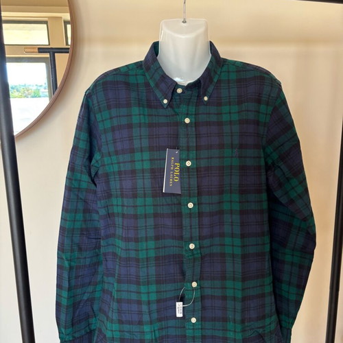 Plaid men's shirt Polo Ralph Lauren custom fit M new