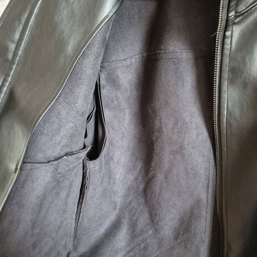 Μαύρο δερματίνη τζάκετ Zara καινούργιο, μέγεθος M
