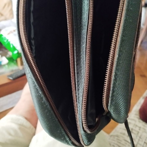 Travel toiletry bag like new, green