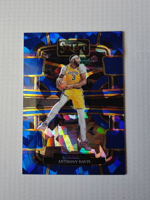 Anthony Davis Panini-Select 2023-24 Concourse Cracked Ice Blue Prizm card new