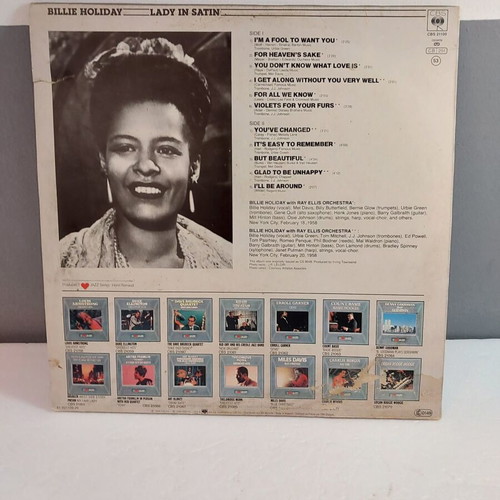 Billie Holiday Lady In Satin vinyl used with minor cover wear